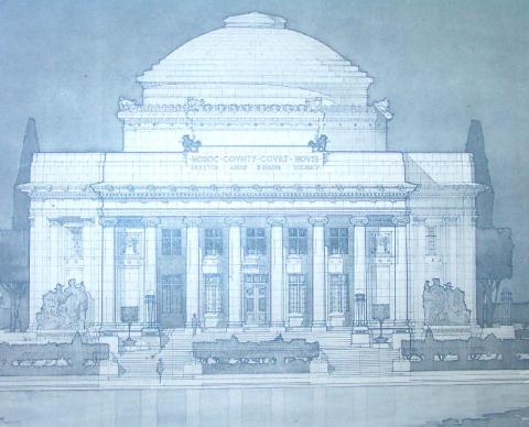 Modoc County Courthouse Blueprint Sketch
